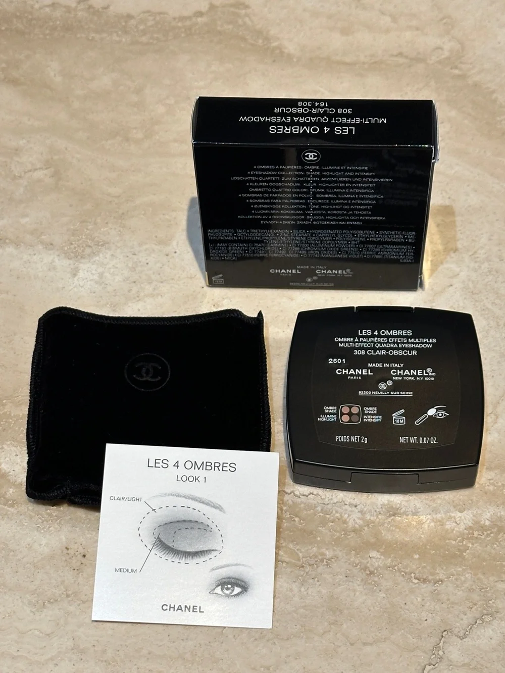 CHANEL LES 4 OMBRES MULTI-EFFECT QUADRA EYESHADOW - 308 CLAIR-OBSCUR
